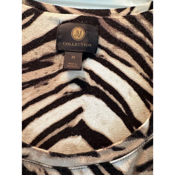 JM Collection Women's Short Sleeve Round Neck Blouse Size 3X - Picture 15 of 16